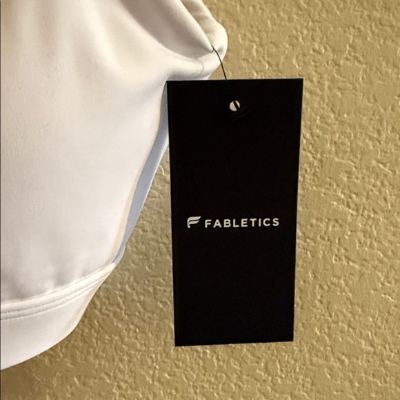 Fabletics White Tank Top with Cutout - Picture 2 of 3